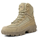 NNEOBA Mens Tactical Desert Combat Ankle Work Boots (Khaki)