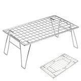 NNEOBA Heavy-Duty Camping BBQ Table Foldable Grill Silver