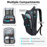 NNEOBA 15.6 Laptop Backpack with Dual Charging Ports Blue