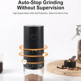NNEOBA Portable Electric Coffee Grinder 38 Setting Adjustable Ceramic Burr Black