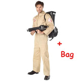 Halloween Father Ghostbusters Costumes Themed Cosplay Halloween Uniform Jumpsuit with Bag Ideal Adults Full Set Dress Up - Adult 150