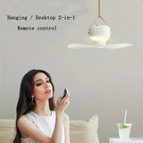 Portable Wireless Mini Ceiling Fan with LED Light & Remote Control