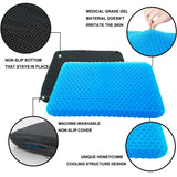 NNEOBA 3D Honeycomb Gel Seat Cushion Breathable Cooling Pad Blue