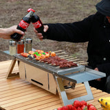 NNEOBA Folding Charcoal Grill Stove Silver