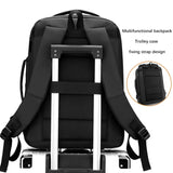 NNEOBA Leather Laptop Backpack Black