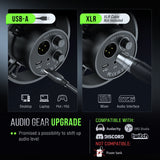 NNEOBA USB/XLR Dynamic Microphone Touch Mute Headphone Jack