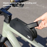 NNEOBA Waterproof Aerodynamic Top Tube Bike Bag TPU Frame Bag Black