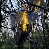 1PC Halloween Glowing Skull Skeleton Hanging Decoration