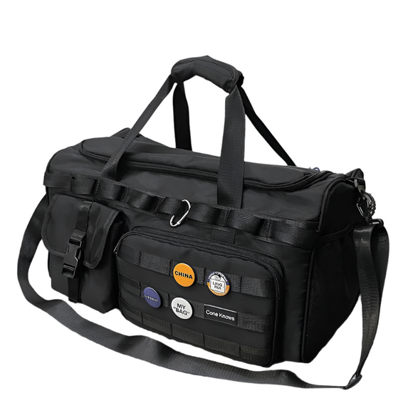 NNEOBA Foldable Dry-Wet Separation Gym Travel Bag Black