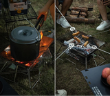 NNEOBA Folding Portable Barbecue Grill Camping Silver