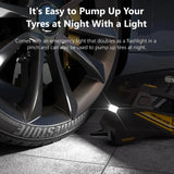 NNEOBA Corded Portable Car Air Pump 12V 150PSI Electric Tire Inflator with LED Yellow