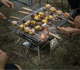 NNEOBA Folding Portable Barbecue Grill Camping Silver