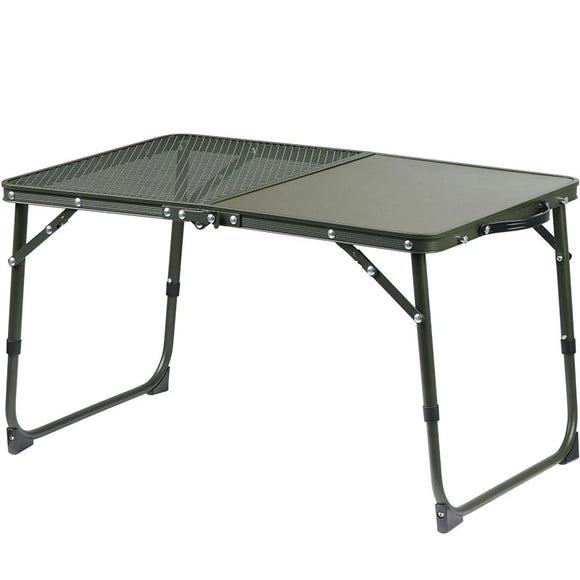 NNEOBA Adjustable Camping Table with Dual Surface Panels Green