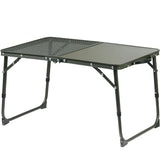 NNEOBA Adjustable Camping Table with Dual Surface Panels Green