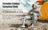 NNEOBA Portable Camping Chair - Lightweight Aluminum Alloy with Headrest
