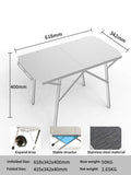 NNEOBA Outdoor Folding Table Heat-Resistant Silver