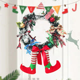 NNEOBA Christmas Long Legged Hanging Garland Wreath with Bowknot