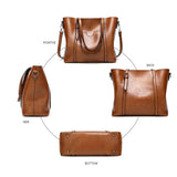 NNEOBA Vintage Leather Shoulder Handbag