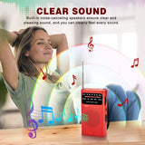 NNEOBA Mini Portable Analog Pocket Radio Red