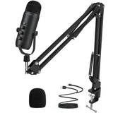 NNEOBA USB Streaming Microphone Kit Cardioid Condenser with Boom Arm