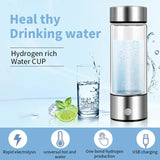 NNEOBA Portable Electric Hydrogen Water Bottle Silver