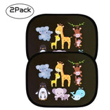 NNEOBA 2Pcs Cartoon Car Side Window Sunshade Electrostatic Adsorption Black