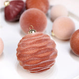 35PCS Flocked Velvet Christmas Ball Ornament Set