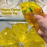 Honey Cheese Squishy Stress Ball Sparkling Slow-Rise TPR Sensory Fidget Toy