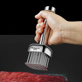NNEOBA Meat Tenderizer Needle Hammer Silver