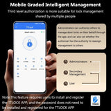 NNEOBA Smart Fingerprint Door Lock with App Control & IC Cards (Waterproof)