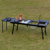 NNEOBA IGT 4-Unit Outdoor Camping Ultralight Folding Table Black
