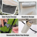 NNEOBA Portable Camping Chair - Lightweight Aluminum Alloy with Headrest