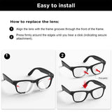 Photochromic Polarized Replacement Lenses for Meta Wayfarer Gen 1 & Gen 2 Smart Glasses