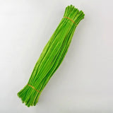 100pcs Light Green Pipe Cleaners 30cm Fluffy DIY Craft Stems