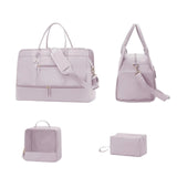 NNEOBA Luggage Travel Bag with Clothes and Toiletry Bag (Pink)