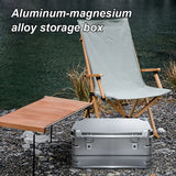 NNEOBA 50L Outdoor Aluminum Alloy Storage Box Silver