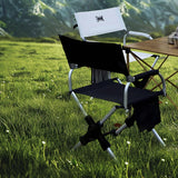 NNEOBA Foldable Aluminum Portable Camping Seat 100kg Capacity Black