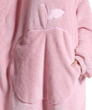 NNEOBA Extra Long Hooded Flannel Wearable Blanket