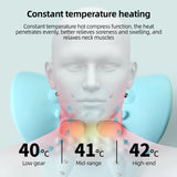 NNEOBA Electric Neck Stretcher Pulse Cervical Traction Pillow EMS Massage Blue