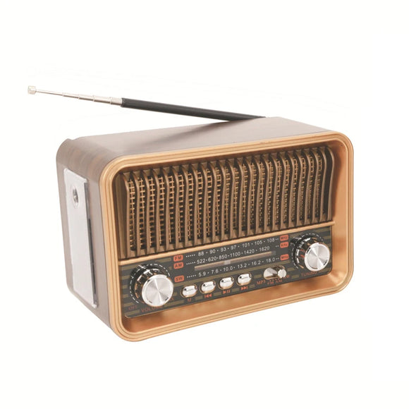 NNEOBA Classic Retro Full Band Radio Gold