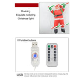 LED Santa Claus Climbing Ladder Decoration