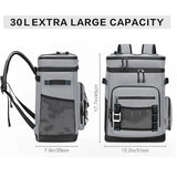 NNEOBA 30L Camping Insulated Backpack Hot Cold Storage Gray