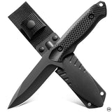 NNEOBA Hunting Tactical Fixed Blade Knife Black