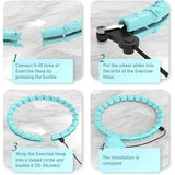 NNEOBA Weighted Fitness Hoop – Adjustable Smart Exercise Hoop for Adults (2-in-1 Detachable Design)