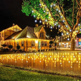 24M × 0.6M Warm White Icicle Curtain LED Lights – 220V