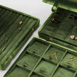 Large Velvet Jewelry Storage Case – Display Organizer for Rings, Earrings, Pendants & Accessories