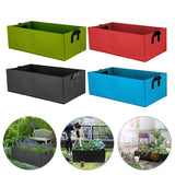 NNEOBA Felt Grow Bag Rectangle Planting Nursery Pot Outdoor Garden Flower Planting Bag with Handle Garden Vegetable Planting Container