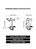 NNEOBA Pressure-Regulator Propane Camping Stove Silver