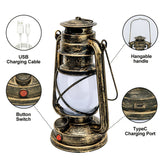NNEOBA Vintage LED Metal Hanging Lantern