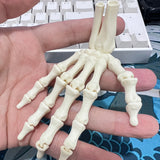 2-piece set - 3D Pprinted Hand Bone Ornaments, Halloween Decorations, 9.3 cm Long, Made of PLA Material, Can be used for decorat